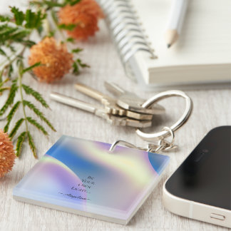Porte-clefs esthétique holographique