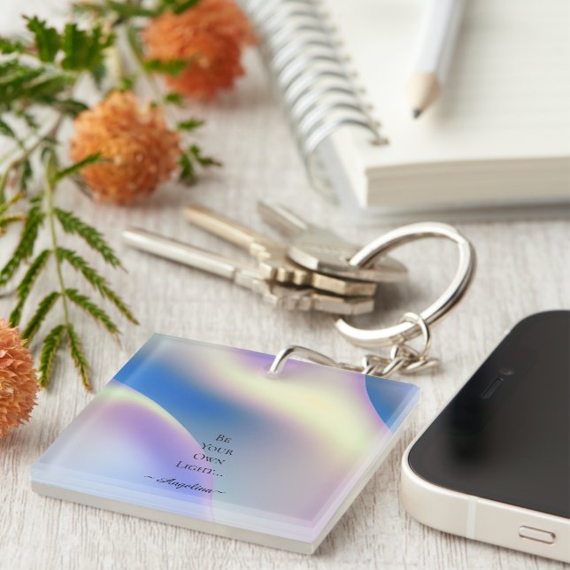 Porte-clefs esthétique holographique (Devant Droit)