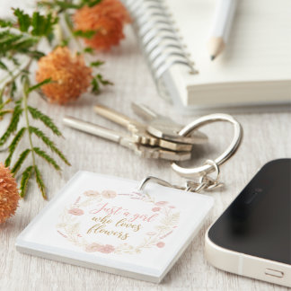 Porte-clefs Esthétique Juste une fille qui aime les fleurs