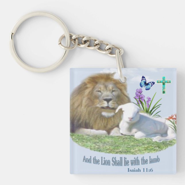 Porte-clefs Et le Lion couchera avec l'Agneau (Devant)
