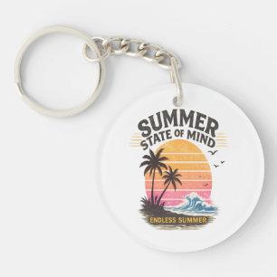 Porte-clefs État d'esprit d'été Vintage