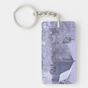 Porte-clefs États-Unis, Michigan, Rochester Hills. Bleu enneig