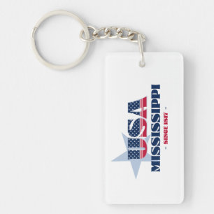 Porte-clefs États-Unis Mississippi Monogram Porte - clé acryli