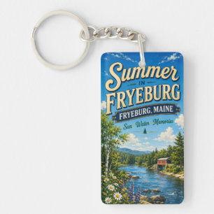 Porte-clefs Été à Fryeburg Maine Rectangle Acrylique