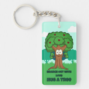 Porte-clefs Étendez Votre Amour, Enlacez Un Arbre