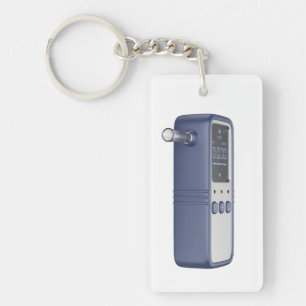 Porte-clefs Éthylotest portatif bleu pour le test d'alcool