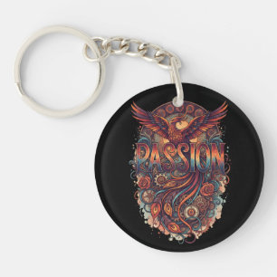 Porte-clefs Étiquette de bagage Passion Phoenix Vintage Art De