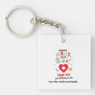 Porte-clefs Étiquette de cadeau d'appréciation pour INFIRMIÈRE