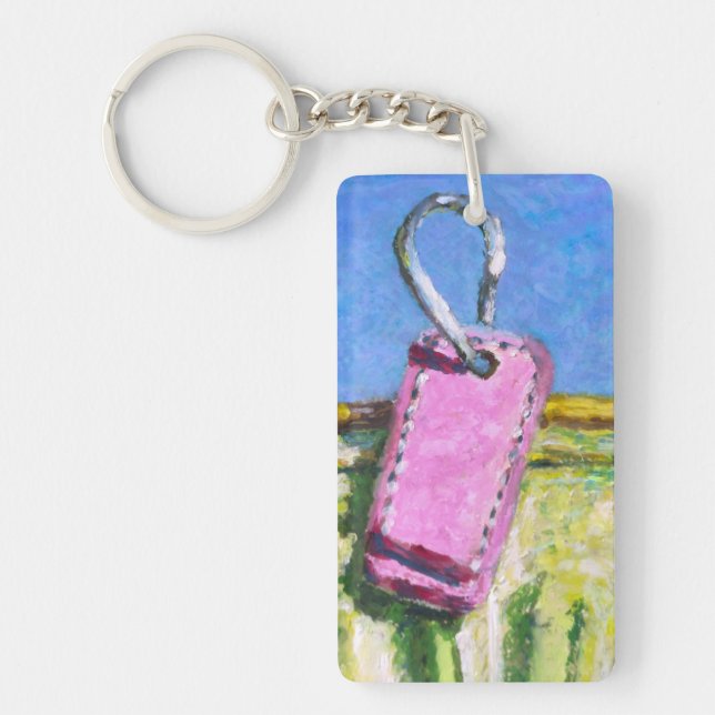 Porte-clefs Étiquette Rose (Devant)