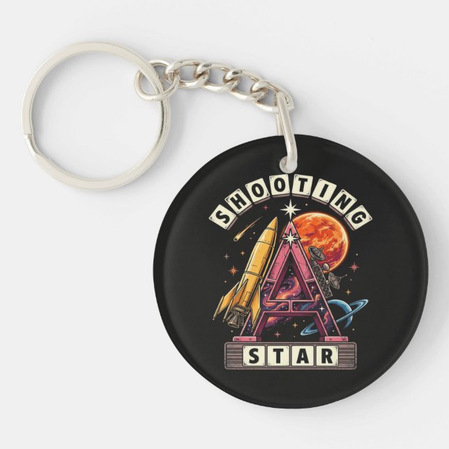 Porte-clefs Etoile Filante Espace (Devant)