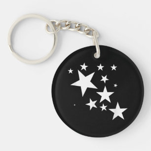 Porte-clefs Étoiles Blanches Star-Motif-Design Costume cadeau