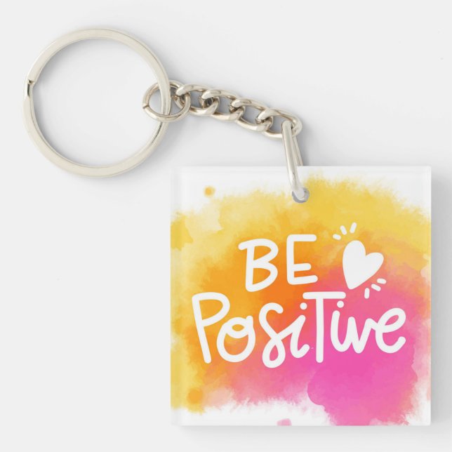 Porte-clefs Être positif (Devant)