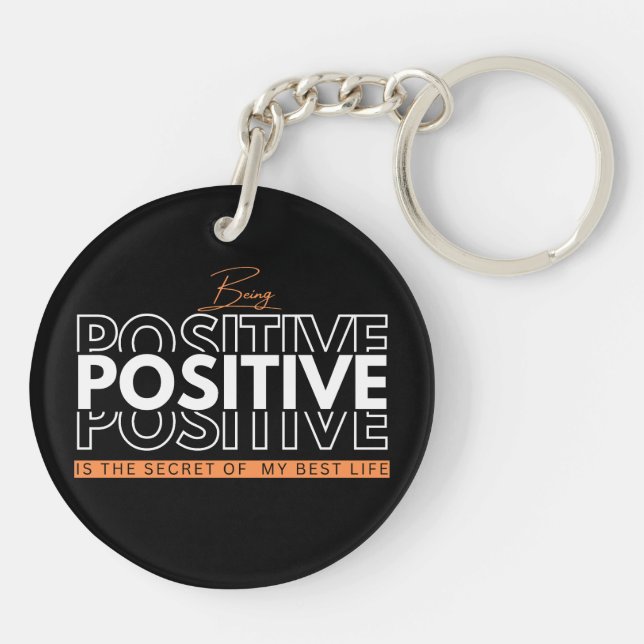 Porte-clefs Être positif (Dos)