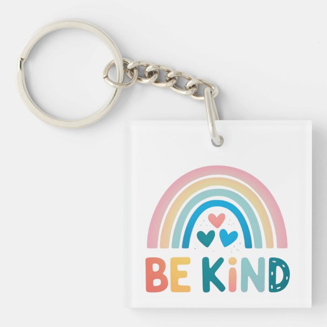 Porte-clefs Être un arc-en-ciel (Devant)