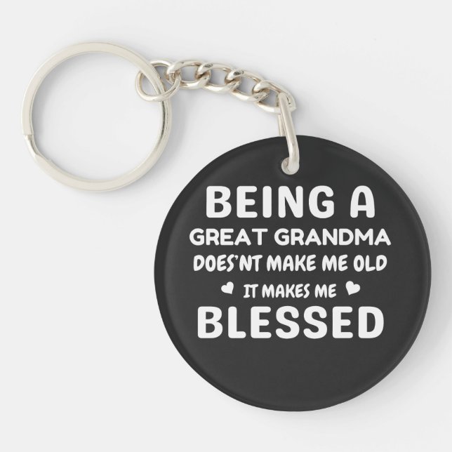 Porte-clefs Être Une Grande Grand-Mère (Devant)