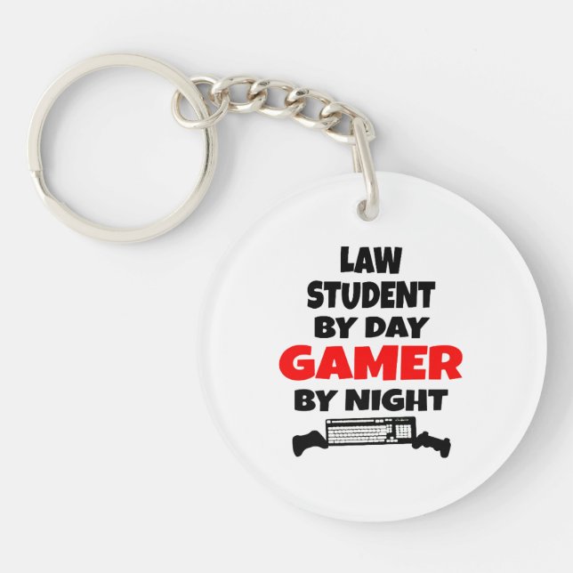Porte-clefs Étudiant en droit gamer (Devant)