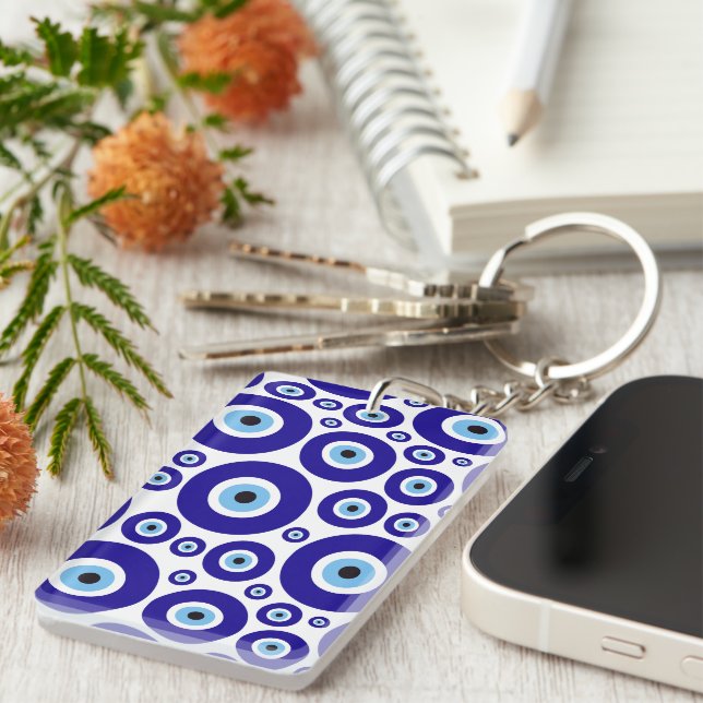 Porte-clefs Evil Eye Pattern, Greek Eye, Turkish Eye, Nazar (Devant droit)