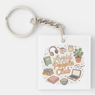 Porte-clefs Éviter les gens Club Ambiance Introverti Confortab
