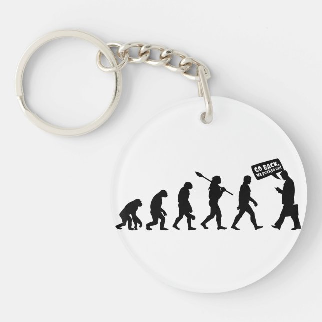 Porte-clefs Évolution Ironie Silhouette (Devant)