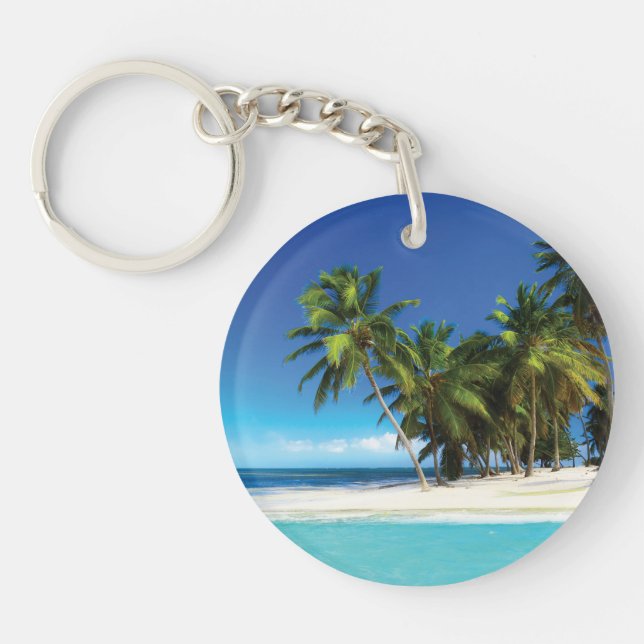 Porte-clefs Exotic beach throw pillow (Devant)