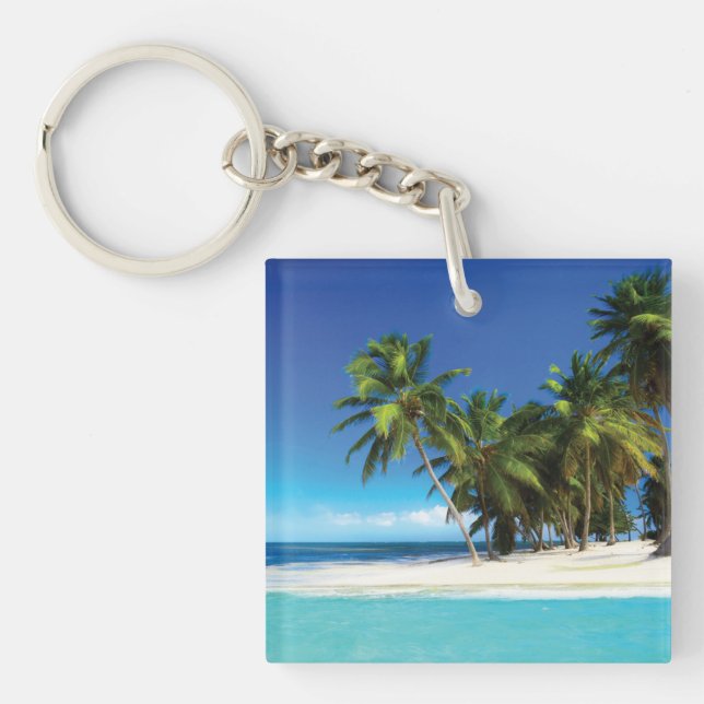 Porte-clefs Exotic beach throw pillow (Devant)
