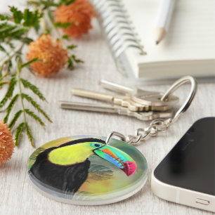 Porte-clefs Exotic Tropical Toco Toucan Bird Porte - clé
