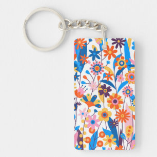 Porte-clefs Exotique multicolore Floral Arrière - plan-32939