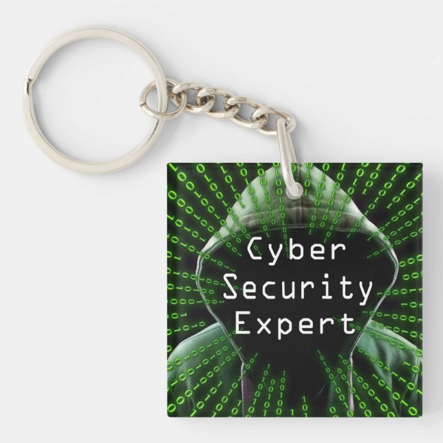 Porte-clefs Expert en cybersécurité (Devant)