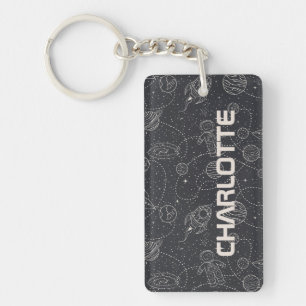 Porte-clefs Exploration de l'espace Galaxy Universe Star Perso