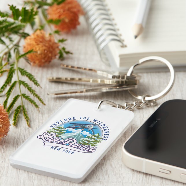 Porte-clefs Explorez la nature sauvage, lac paisible (Devant droit)