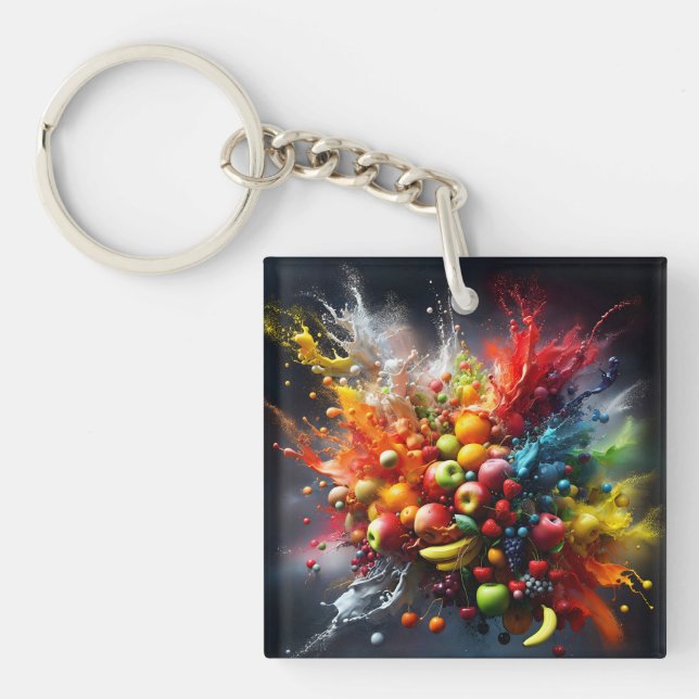 Porte-clefs Explosion de fruits (Devant)