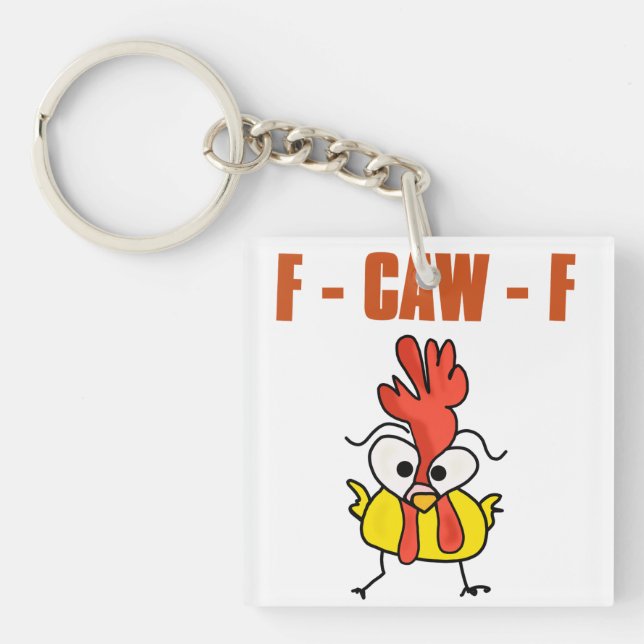 Porte-clefs F caw F drôle (Devant)