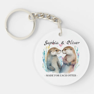 Porte-clefs Fabriqué pour chaque Otter Love Valentine's Day