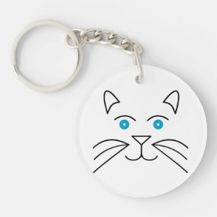 Porte-clefs Face de chat