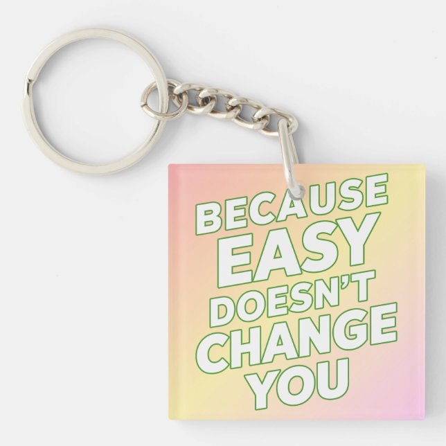 Porte-clefs Facile ne modifie pas vos citations de motivation (Devant)