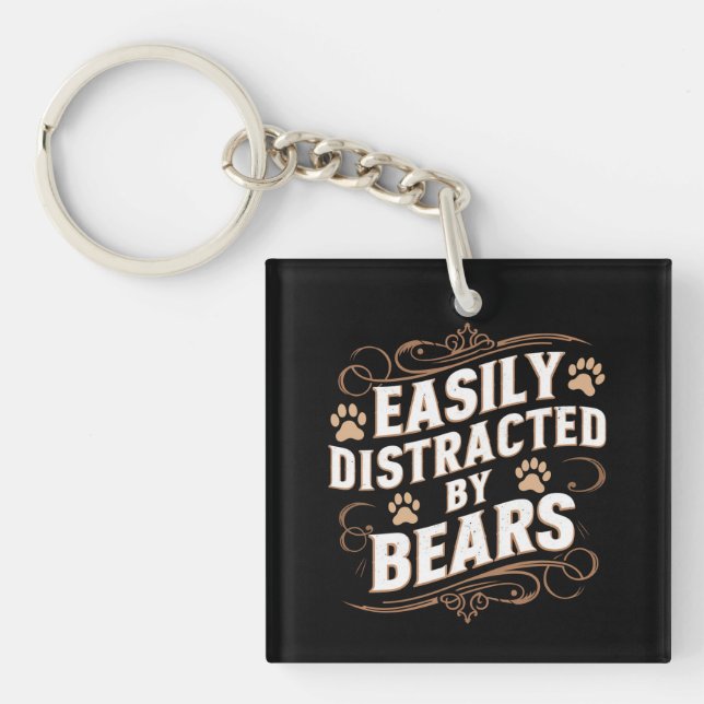 Porte-clefs Facilement Distrait Par Les Ours Gay Bear Pride (Devant)
