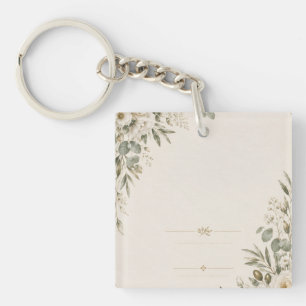 Porte-clefs Faire-part de mariage Élégant Botanique Européen