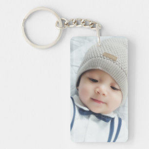 Porte-clefs Faire-part de naissance avec photo de nouveau-né p