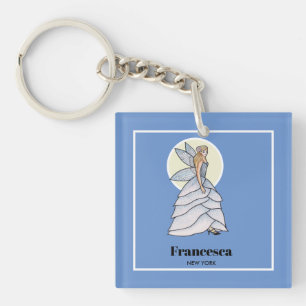 Porte-clefs Fairy Princess Petals Robe Mode Illustration