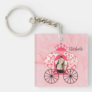 Porte-clefs Fairytale Royal Princess Carriage Girl Anniversair