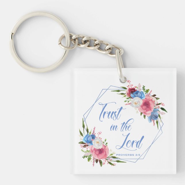Porte-clefs Fais Confiance au Seigneur (Devant)