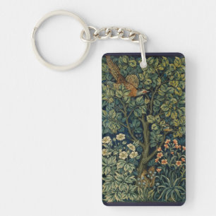 Porte-clefs Faisan d'arbre boisé William Morris