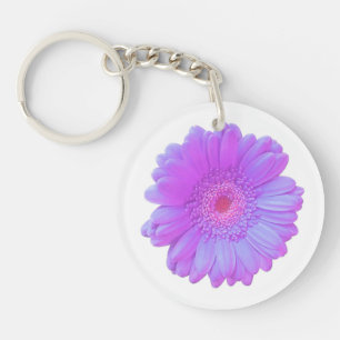 Porte-clefs Faisée de gerbera violette