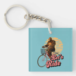 Porte-clefs Faisons du vélo avec Bigfoot Humour cycliste rétro
