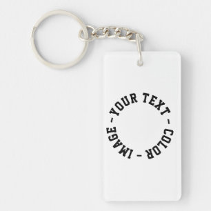 Porte-clefs Faites-en votre propre rectangle en acrylique
