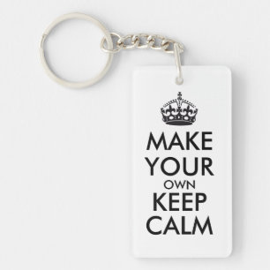 Porte-clefs Faites vos propres garder le calme - noir