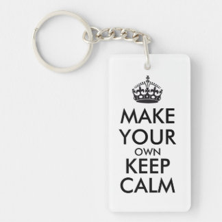 Porte-clefs Faites vos propres garder le calme - noir