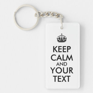 Porte-clefs Faites votre propre texte garder le modèle calme