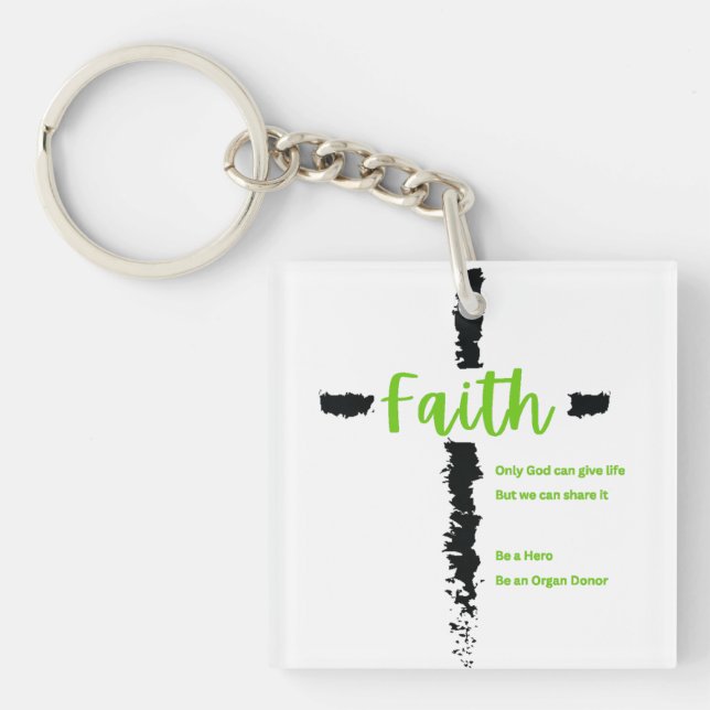 Porte-clefs Faith and Organ Donation Awareness (Devant)