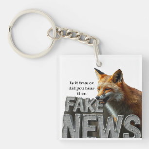 Porte-clefs Fake News Fox Kamala Custom Funny Humour Media